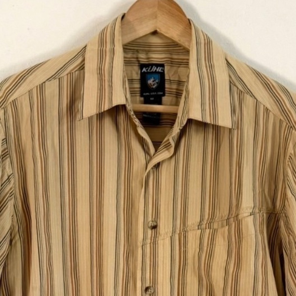 KUHL Mens Short Sleeve Striped Button Up Casual Shirt‎ Size Medium